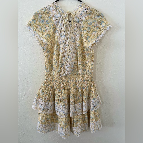 American Eagle Outfitters Yellow Flutter Sleeve Mini Dress - Picture 8 of 8